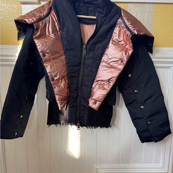 Jackets & Blazers - Women's Black and Copper Puffer Coat